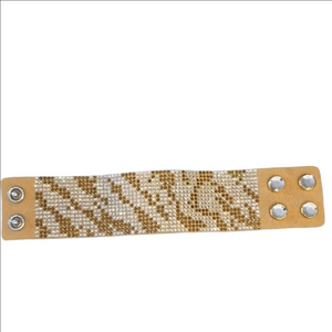 Swarovski crystal gold and silver bracelet  with adjustable snap closure